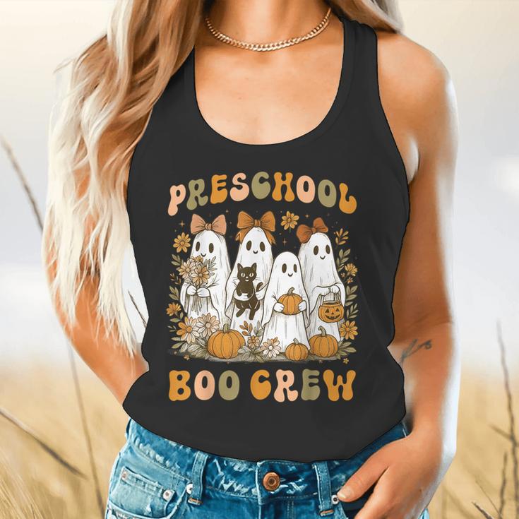 Preschool Boo Crew Teacher Kids Halloween Ghost Cat Pumpkin Flowy Tank, gift for family, gift for coworker Preschool Boo Crew Teacher Kids Halloween Ghost Cat Pumpkin Flowy Tank, gift for family, gift for coworker