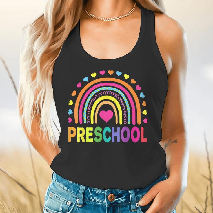 Preschool Rainbow Girls Boys Kids Teacher Back To School Flowy Tank, gift for family, gift for coworker Preschool Rainbow Girls Boys Kids Teacher Back To School Flowy Tank, gift for family, gift for coworker