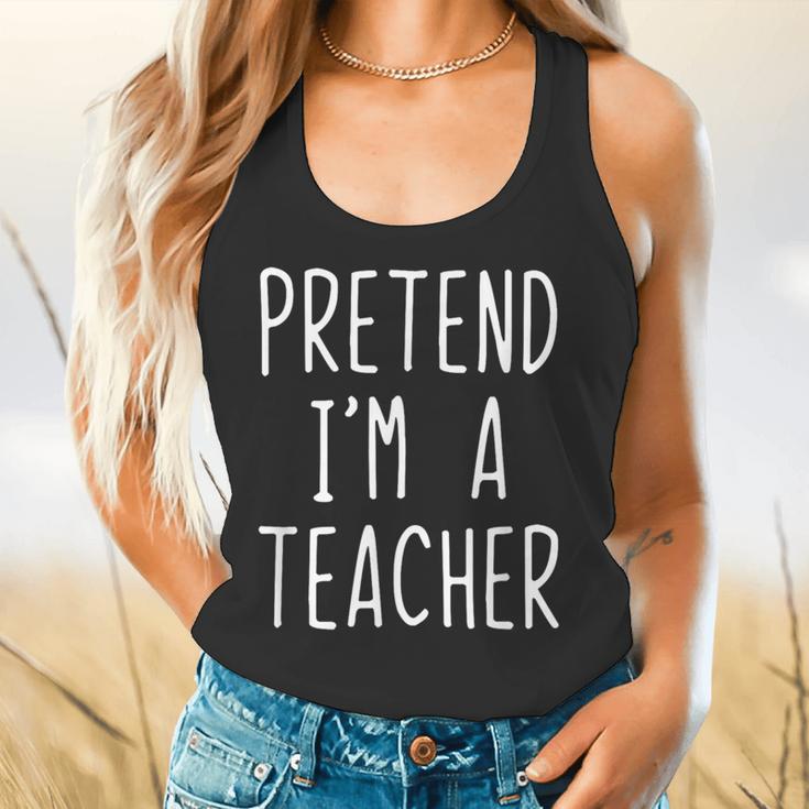 Pretend I'm A Teacher Costume Halloween Lazy Adult Kids Flowy Tank, gift for family, gift for coworker Pretend I'm A Teacher Costume Halloween Lazy Adult Kids Flowy Tank, gift for family, gift for coworker