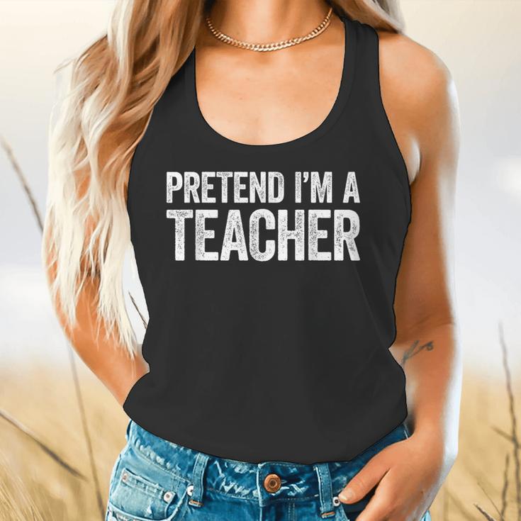 Pretend I'm A Teacher Shirt Adult Kids Men Women Costume Flowy Tank, gift for family, gift for coworker