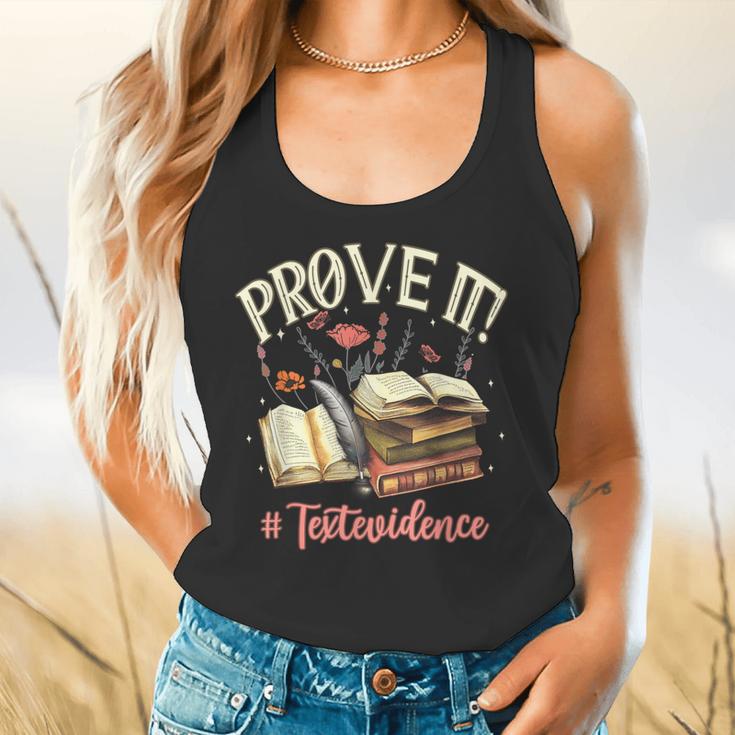Prove It Reading Teacher Text Evidence Book Lover Student Flowy Tank, gift for family, gift for coworker