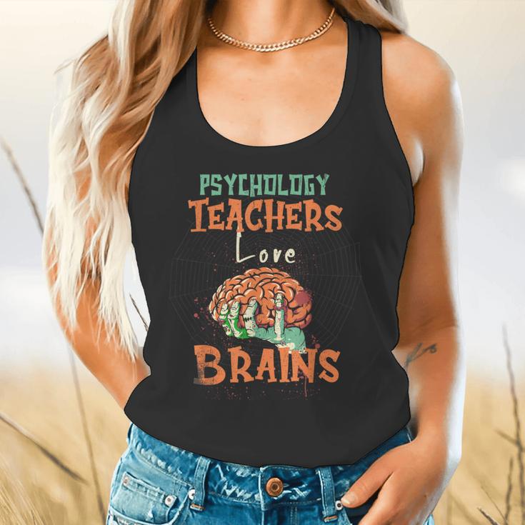 Psychology Teachers Love Brains Halloween For Psychologists Men Women Flowy Tank, gift for family, gift for coworker