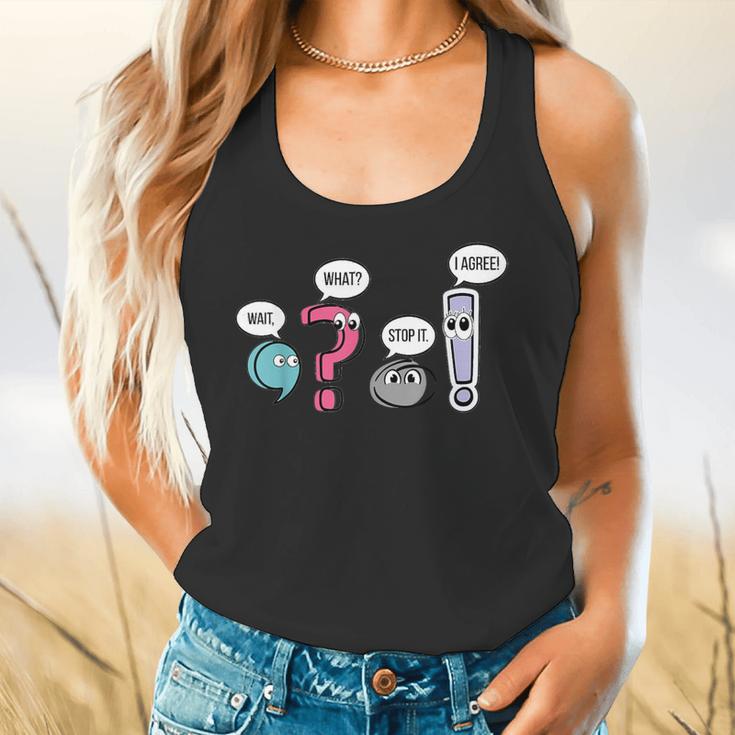 Punctuation English Teacher Wait What Stop It I Agree Flowy Tank, gift for family, gift for coworker Punctuation English Teacher Wait What Stop It I Agree Flowy Tank, gift for family, gift for coworker