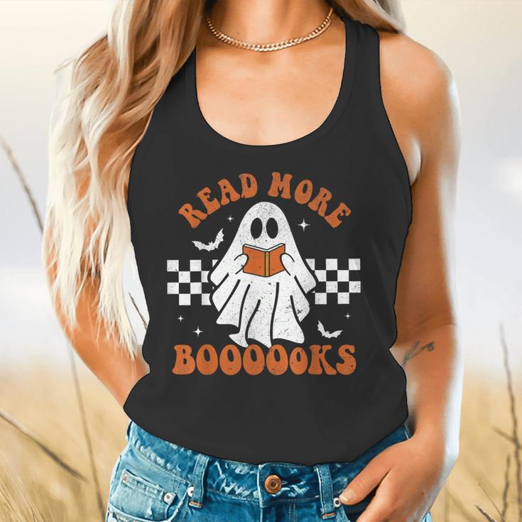 Read More Books Cute Ghost Reading Book Teacher Halloween Flowy Tank, gift for family, gift for coworker