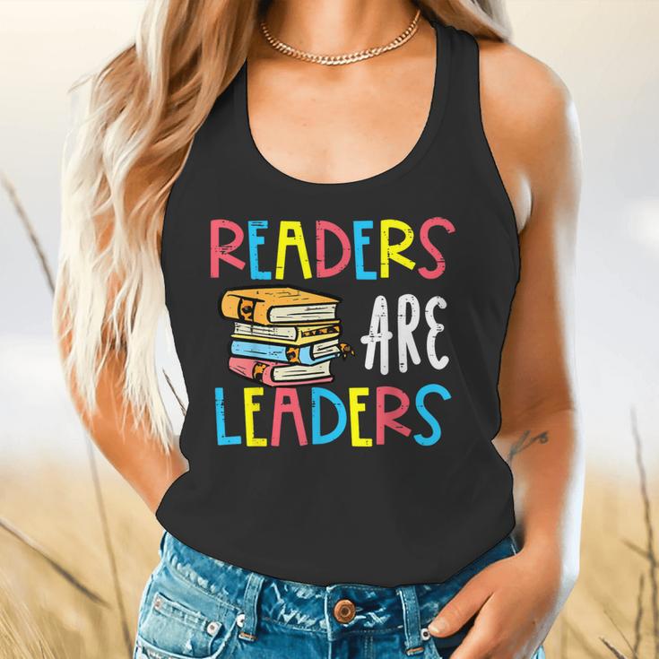 Readers Are Leaders Reading Book Lover Teacher Women Men Kid Flowy Tank, gift for family, gift for coworker