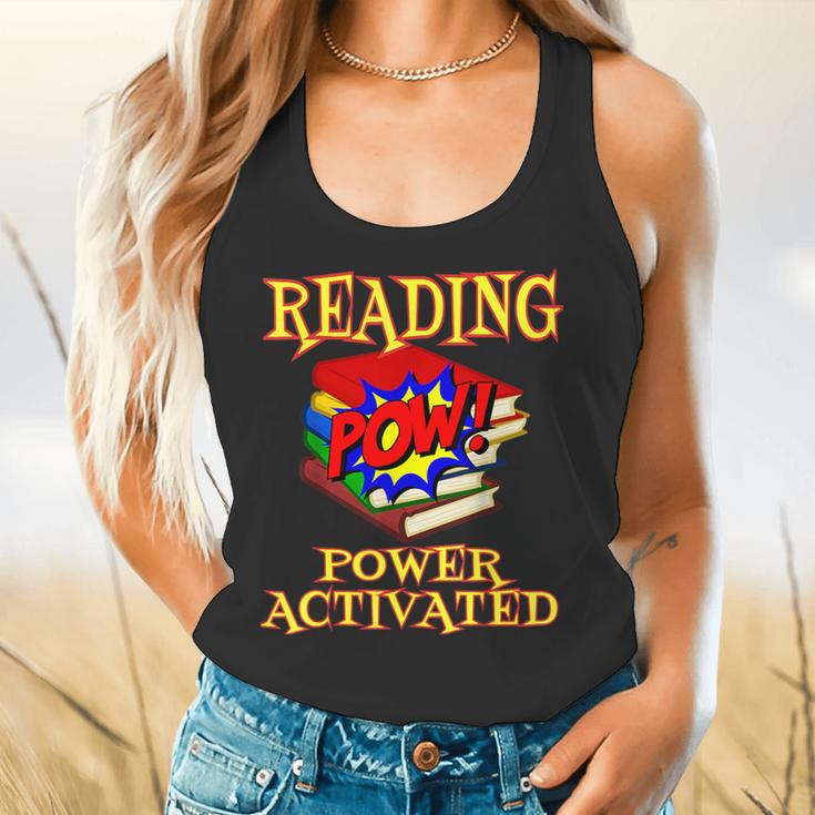 Reading Super Power Activated Superhero Teacher Or Student Men Women Girls Kids Flowy Tank, gift for family, gift for coworker
