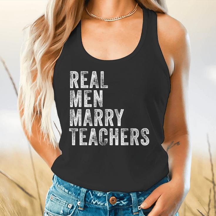 Real Men Marry Teachers Future Husband Wife Engagement Flowy Tank, gift for family, gift for coworker Real Men Marry Teachers Future Husband Wife Engagement Flowy Tank, gift for family, gift for coworker