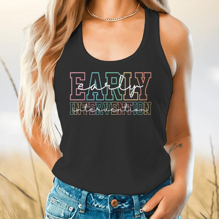 Retro Early Intervention Teacher Intervention Specialist Flowy Tank, gift for family, gift for coworker Retro Early Intervention Teacher Intervention Specialist Flowy Tank, gift for family, gift for coworker