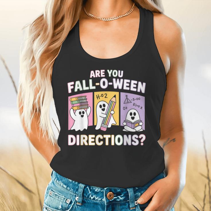 Retro Are You Fall O Ween Directions Teacher Halloween Ghost Flowy Tank, gift for family, gift for coworker Retro Are You Fall O Ween Directions Teacher Halloween Ghost Flowy Tank, gift for family, gift for coworker