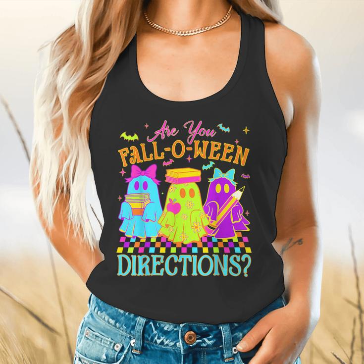 Retro Are You Falloween Direction Teacher Spooky Halloween Flowy Tank, gift for family, gift for coworker Retro Are You Falloween Direction Teacher Spooky Halloween Flowy Tank, gift for family, gift for coworker