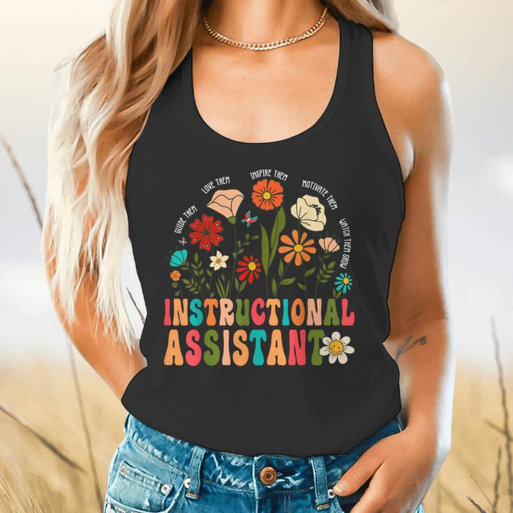 Retro Instructional Assistant Wildflowers Teacher Aide Flowy Tank, gift for family, gift for coworker Retro Instructional Assistant Wildflowers Teacher Aide Flowy Tank, gift for family, gift for coworker