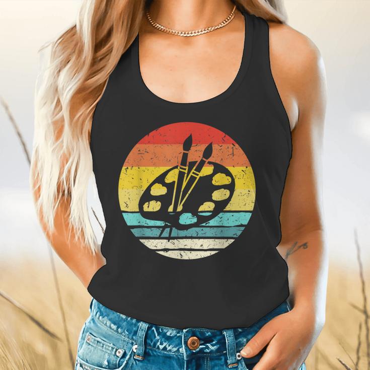 Retro Vintage Paint Palette Costume Artist Art Teacher Men Women Flowy Tank, gift for family, gift for coworker