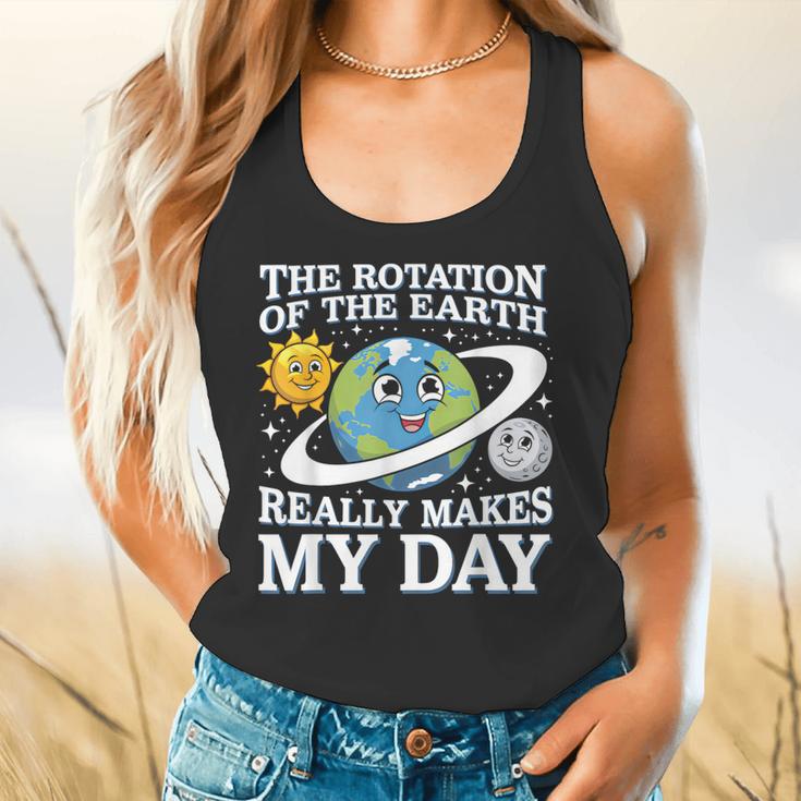 Rotation Of Earth Science Teacher Earth Day Men Women Flowy Tank, gift for family, gift for coworker
