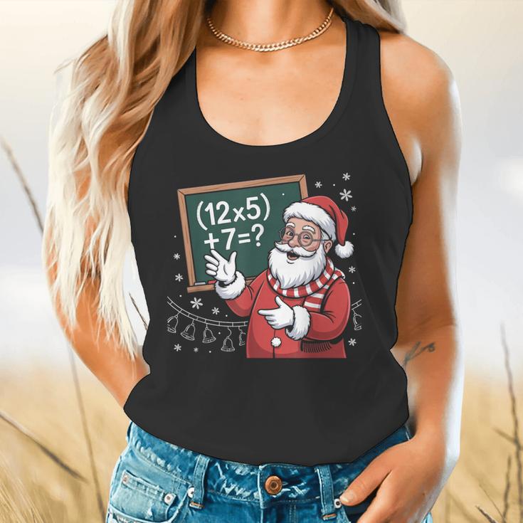 Santa Teacher 67 Math Christmas Xmas Holiday Number 67 Flowy Tank, gift for family, gift for coworker