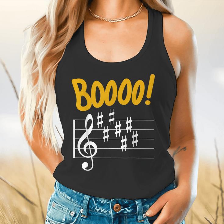 Scary Key Signature Boo Music Halloween Musician Teacher Men Women Flowy Tank, gift for family, gift for coworker