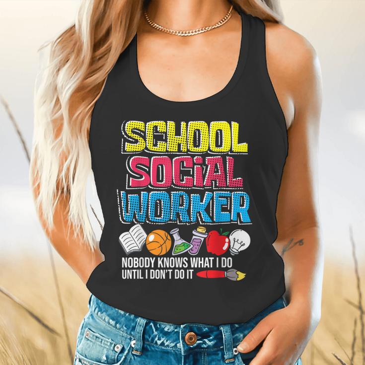 School Social Worker Teacher Caseworker Public Servant LSW Flowy Tank, gift for family, gift for coworker