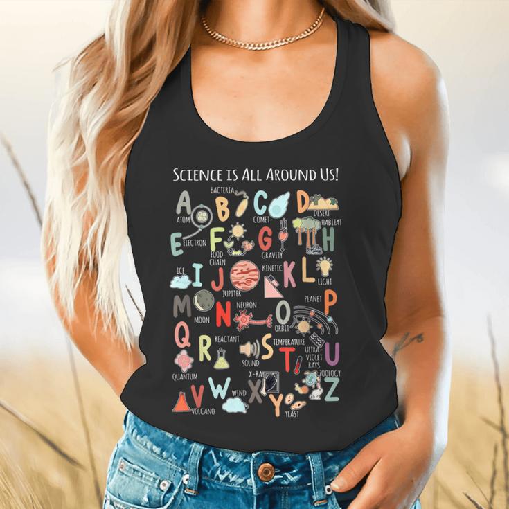 Science Teacher Alphabet Science Is All Around Us Teacher Flowy Tank, gift for family, gift for coworker Science Teacher Alphabet Science Is All Around Us Teacher Flowy Tank, gift for family, gift for coworker