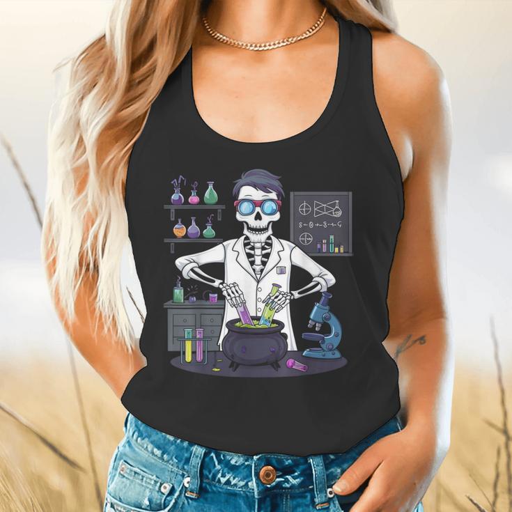 Science Teacher Halloween Skeleton Scientist Chemistry Flowy Tank, gift for family, gift for coworker Science Teacher Halloween Skeleton Scientist Chemistry Flowy Tank, gift for family, gift for coworker
