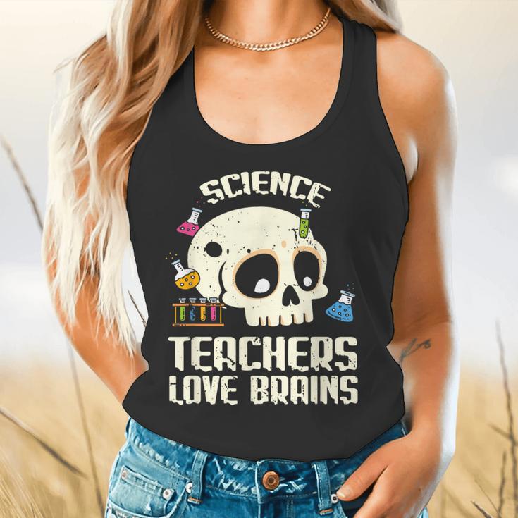 Science Teachers Love Brains Teachers Halloween Flowy Tank, gift for family, gift for coworker Science Teachers Love Brains Teachers Halloween Flowy Tank, gift for family, gift for coworker