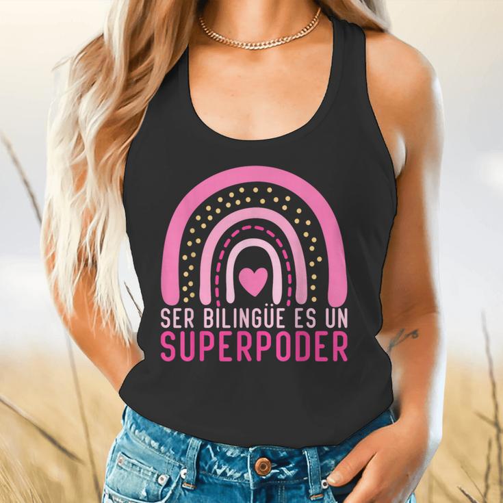 Ser Bilingue Es Un Superpoder Spanish Teacher Esl Teacher Flowy Tank, gift for family, gift for coworker Ser Bilingue Es Un Superpoder Spanish Teacher Esl Teacher Flowy Tank, gift for family, gift for coworker