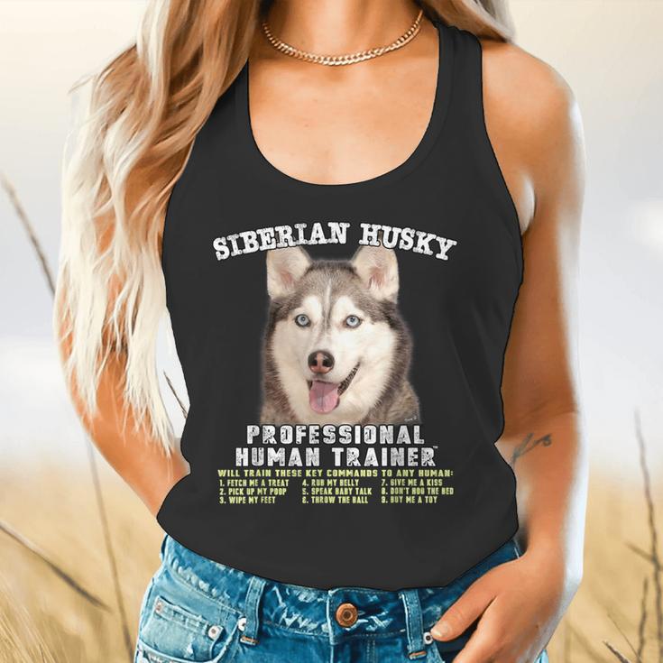 Siberian Husky Professional Human Trainer Flowy Tank, gift for family, gift for coworker