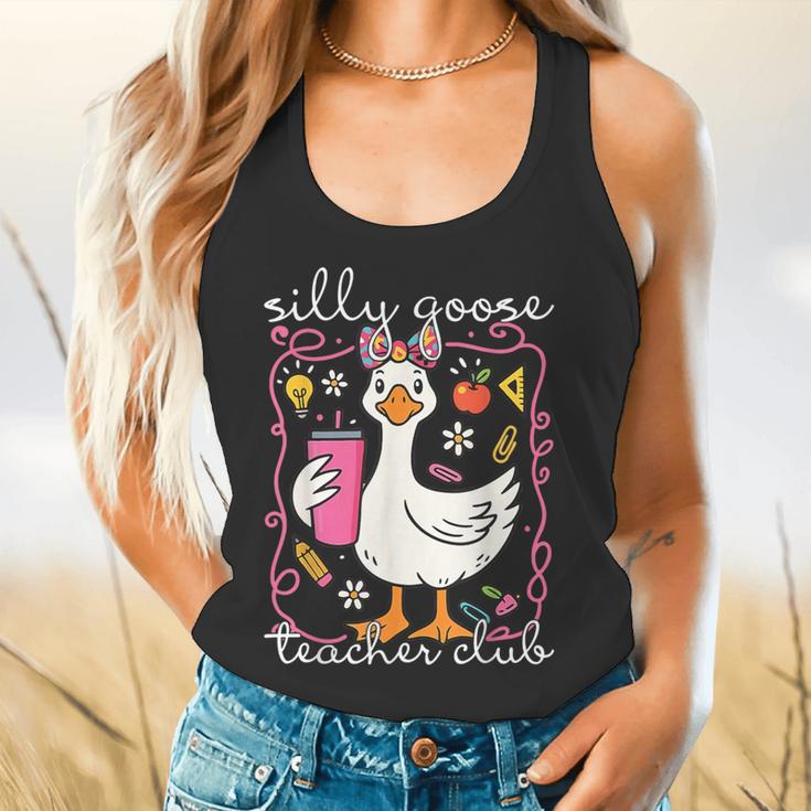 Silly Goose Teacher Club Animal Lover Groovy Teacher Flowy Tank, gift for family, gift for coworker Silly Goose Teacher Club Animal Lover Groovy Teacher Flowy Tank, gift for family, gift for coworker