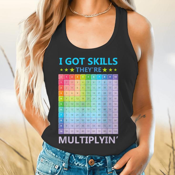 I Got Skills They'Re Multiplying Math Teacher Students Flowy Tank, gift for family, gift for coworker I Got Skills They'Re Multiplying Math Teacher Students Flowy Tank, gift for family, gift for coworker