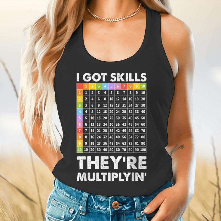 I Got Skills They'Re Multiplying Nerd Math Teacher Flowy Tank, gift for family, gift for coworker I Got Skills They'Re Multiplying Nerd Math Teacher Flowy Tank, gift for family, gift for coworker