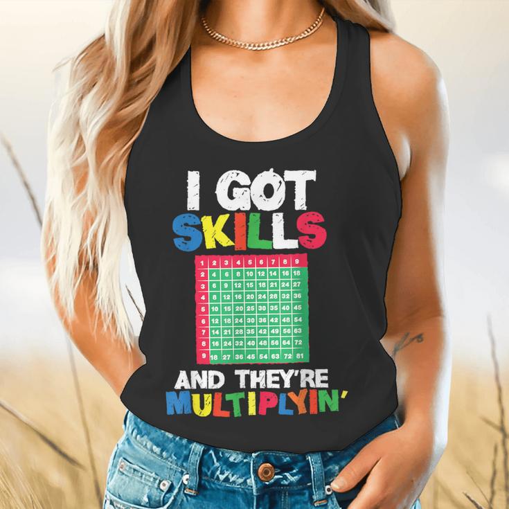 I Got Skills They'Re Multiplying Shirt Math Teacher Flowy Tank, gift for family, gift for coworker I Got Skills They'Re Multiplying Shirt Math Teacher Flowy Tank, gift for family, gift for coworker