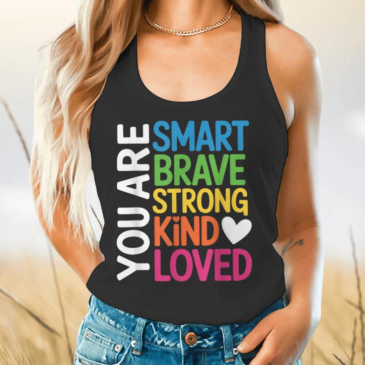 You Are SMART BRAVE STRONG KIND LOVED MOTIVATION TEACHER KID Flowy Tank, gift for family, gift for coworker You Are SMART BRAVE STRONG KIND LOVED MOTIVATION TEACHER KID Flowy Tank, gift for family, gift for coworker