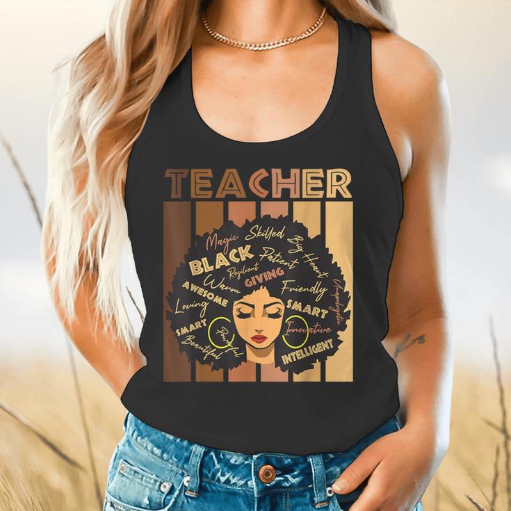 Smart Teacher Afro Girl Melanin African American Wowen Flowy Tank, gift for family, gift for coworker