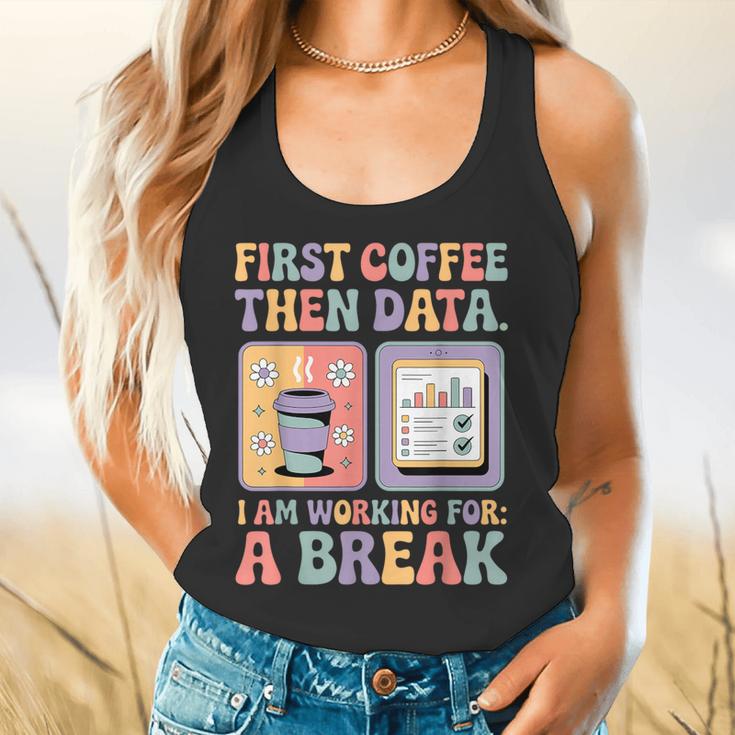 Special Education First Coffee Then Data Retro SPED Teacher Flowy Tank, gift for family, gift for coworker Special Education First Coffee Then Data Retro SPED Teacher Flowy Tank, gift for family, gift for coworker