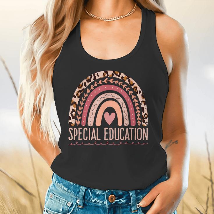 Special Education Shirt Teacher SPED Leopard Boho Rainbow Flowy Tank, gift for family, gift for coworker