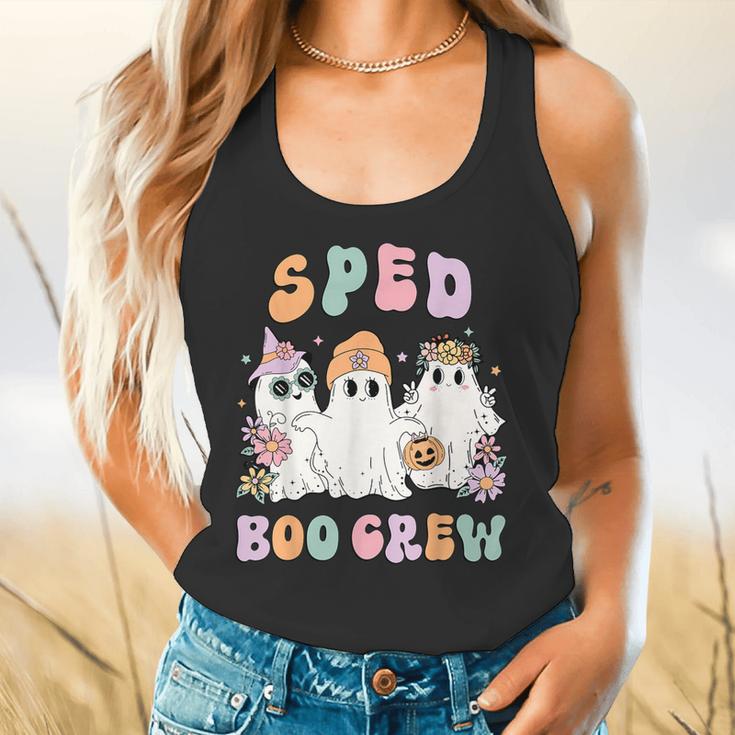 SPED Boo Crew Halloween Floral Ghost Special Ed SPED Teacher For Men Women Kids Flowy Tank, gift for family, gift for coworker SPED Boo Crew Halloween Floral Ghost Special Ed SPED Teacher For Men Women Kids Flowy Tank, gift for family, gift for coworker