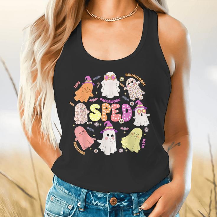 SPED Teacher Halloween Spooky Special Education Team Men Women Kids Flowy Tank, gift for family, gift for coworker