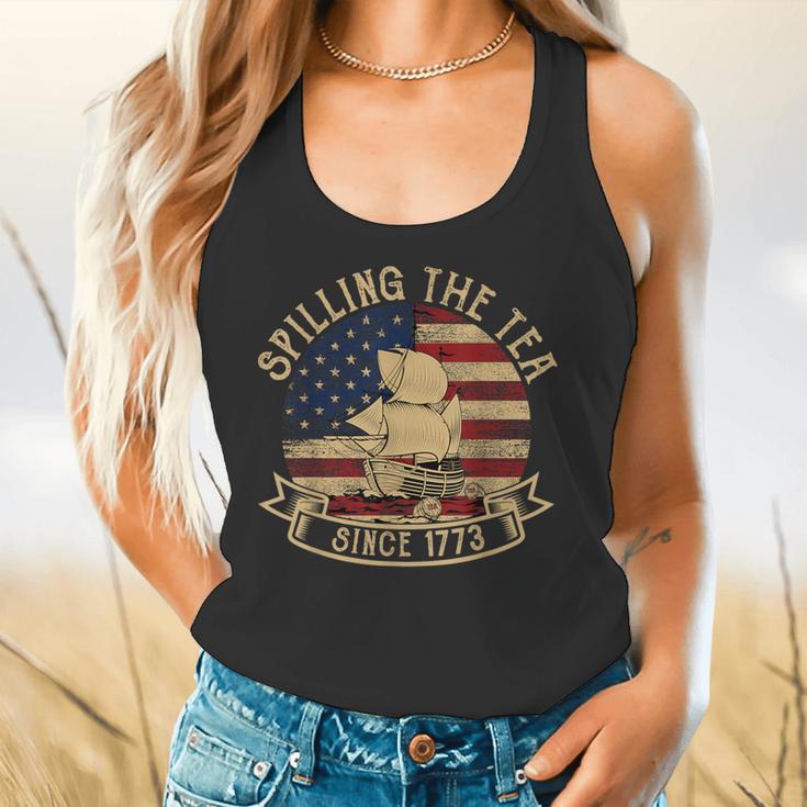 Spilling The Tea Since 1773 American History Teacher Vintage Flowy Tank, gift for family, gift for coworker Spilling The Tea Since 1773 American History Teacher Vintage Flowy Tank, gift for family, gift for coworker