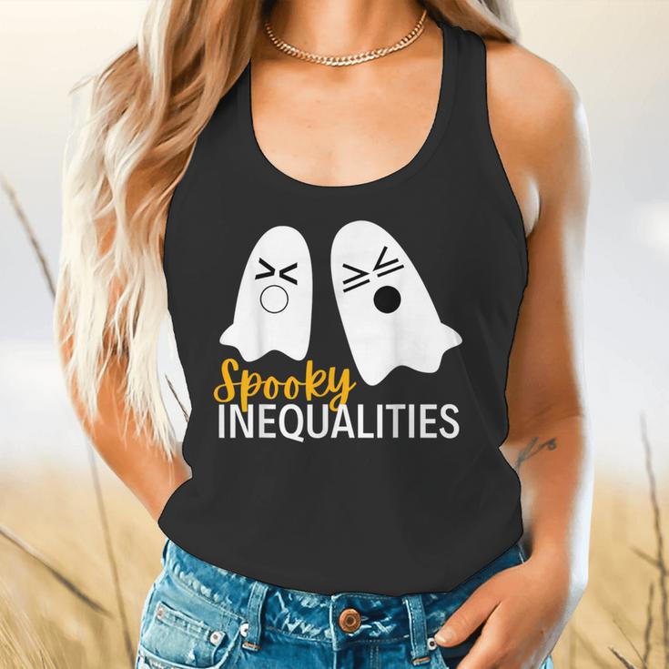 Spooky Ghost Inequalities Halloween Math Teacher Flowy Tank, gift for family, gift for coworker