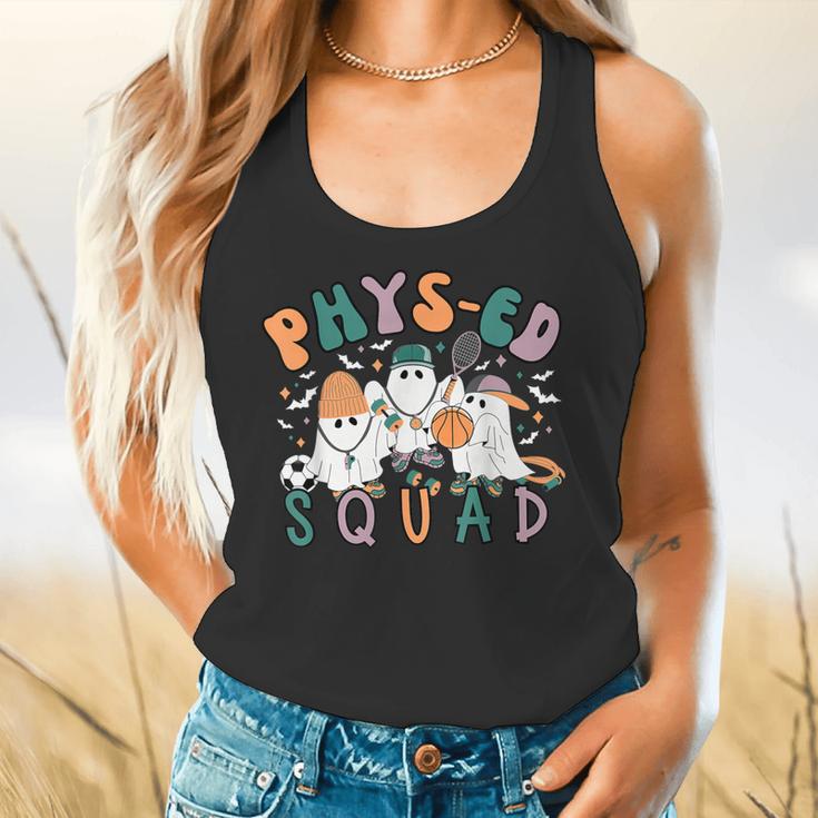 Spooky Ghost PE Teacher Squad Physical Education Halloween Flowy Tank, gift for family, gift for coworker Spooky Ghost PE Teacher Squad Physical Education Halloween Flowy Tank, gift for family, gift for coworker