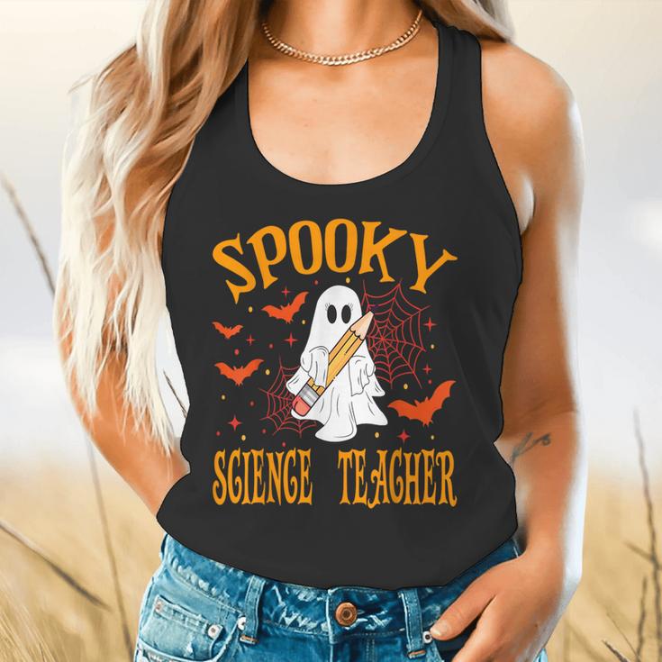 Spooky Science Teacher Ghost Halloween School Women Flowy Tank, gift for family, gift for coworker Spooky Science Teacher Ghost Halloween School Women Flowy Tank, gift for family, gift for coworker