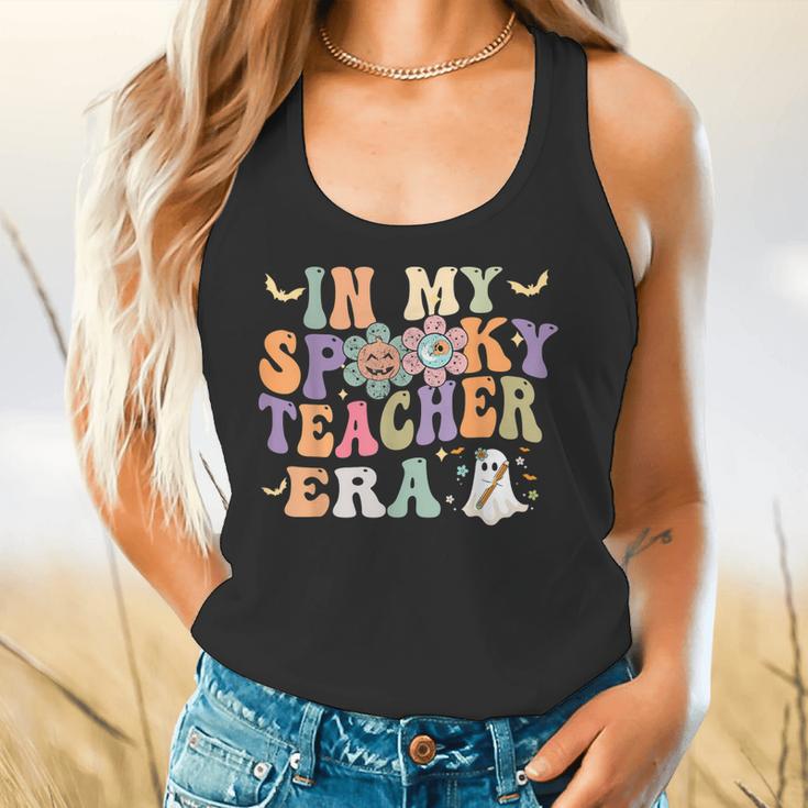 In My Spooky Teacher Era Groovy Hippie Retro Ghost Halloween Men Women Kids Flowy Tank, gift for family, gift for coworker