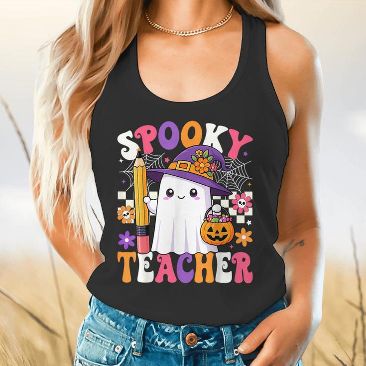 Spooky Teacher Ghost Pencil Teach Halloween Teacher Flowy Tank, gift for family, gift for coworker Spooky Teacher Ghost Pencil Teach Halloween Teacher Flowy Tank, gift for family, gift for coworker
