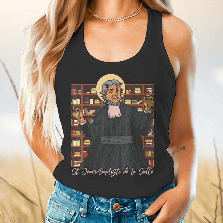 St Jean Baptiste De La Salle Patron Saint Education Teachers Flowy Tank, gift for family, gift for coworker St Jean Baptiste De La Salle Patron Saint Education Teachers Flowy Tank, gift for family, gift for coworker