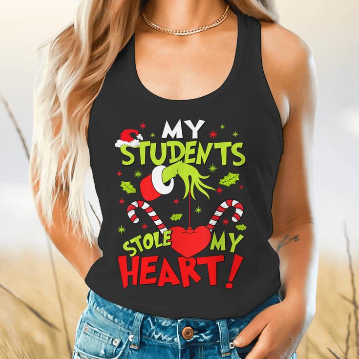 My Students Stole My Heart Teacher Holiday Merry Christmas Flowy Tank, gift for family, gift for coworker