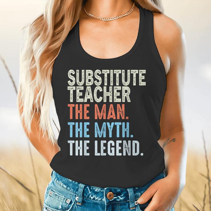 Substitute Teacher Man The Myth The Legend Appreciation Day Flowy Tank, gift for family, gift for coworker