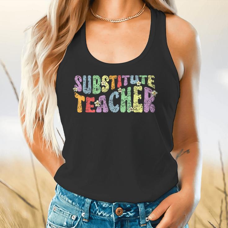 Substitute Teacher Women Back To School Substitute Teacher Flowy Tank, gift for family, gift for coworker Substitute Teacher Women Back To School Substitute Teacher Flowy Tank, gift for family, gift for coworker