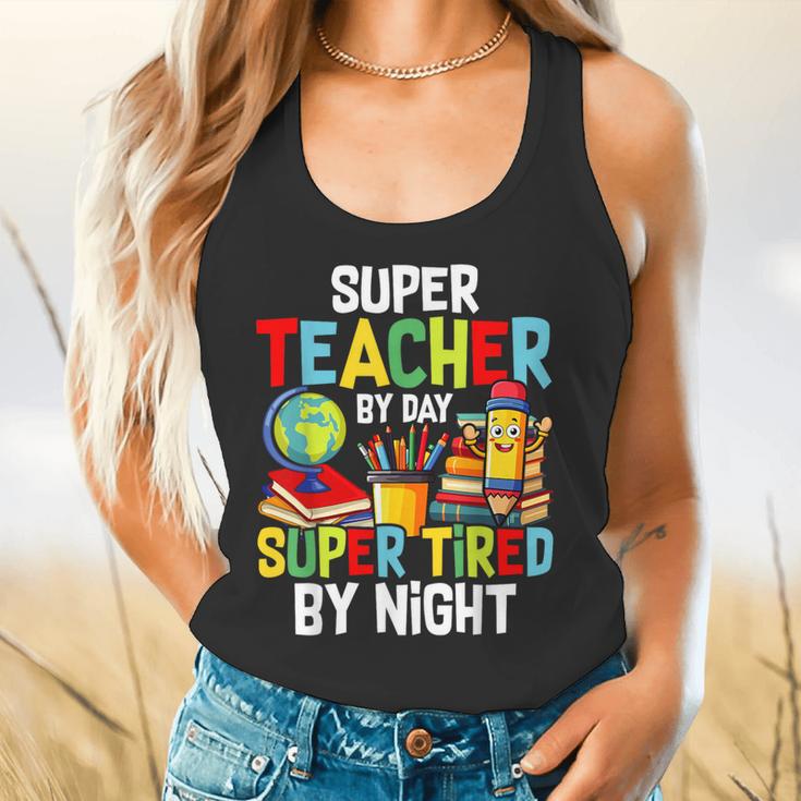 Super Teacher By Day Super Tired By Night Flowy Tank, gift for family, gift for coworker Super Teacher By Day Super Tired By Night Flowy Tank, gift for family, gift for coworker