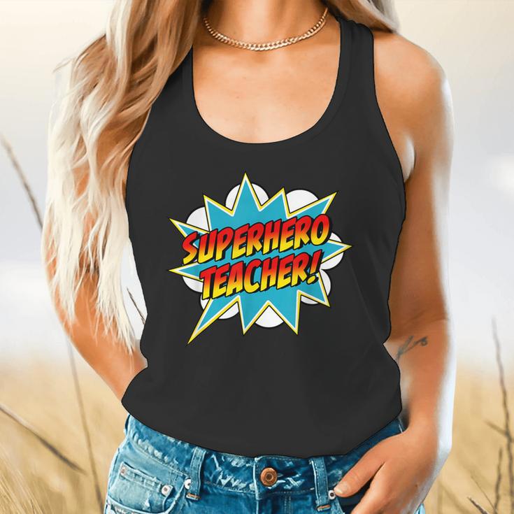 Superhero Teacher Retro Comic Teaching Superpower Flowy Tank, gift for family, gift for coworker