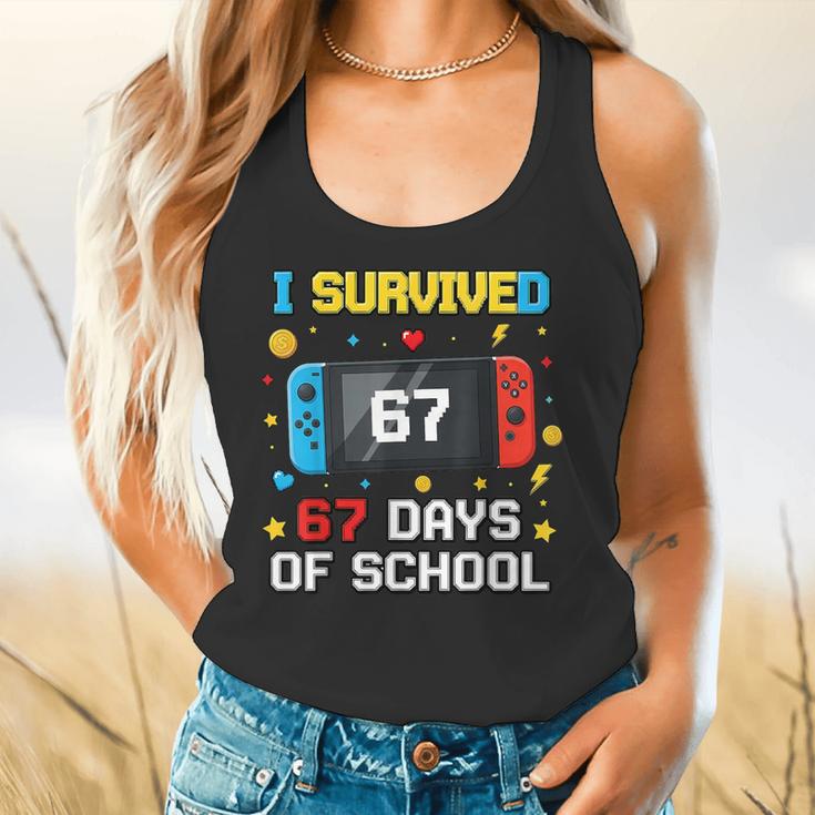 I Survived 67 Days Of School 67 Teacher Squad Matching Flowy Tank, gift for family, gift for coworker I Survived 67 Days Of School 67 Teacher Squad Matching Flowy Tank, gift for family, gift for coworker