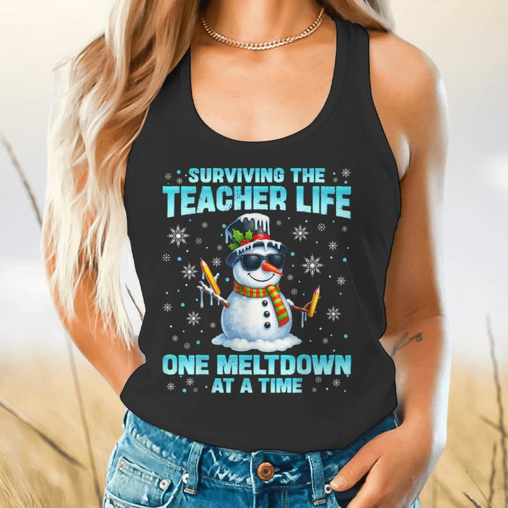 Surviving The Teacher Life Pjs Pajamas Christmas Xmas Teache Flowy Tank, gift for family, gift for coworker Surviving The Teacher Life Pjs Pajamas Christmas Xmas Teache Flowy Tank, gift for family, gift for coworker