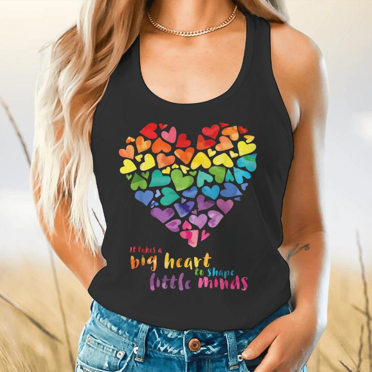 It Takes a Big Heart To Shape Little Minds Teacher Flowy Tank, gift for family, gift for coworker It Takes a Big Heart To Shape Little Minds Teacher Flowy Tank, gift for family, gift for coworker